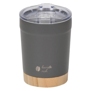 バリスタリッチ 真空蓋付タンブラー 350ml 保温・保冷 ウォームグレー