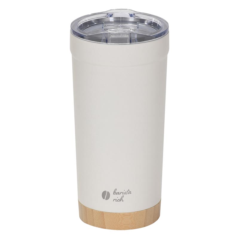 バリスタリッチ 真空蓋付タンブラー 550ml 保温・保冷 オフホワイト