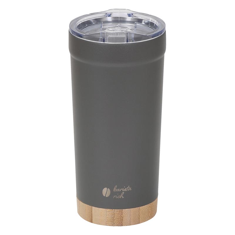 バリスタリッチ 真空蓋付タンブラー 550ml 保温・保冷 ウォームグレー