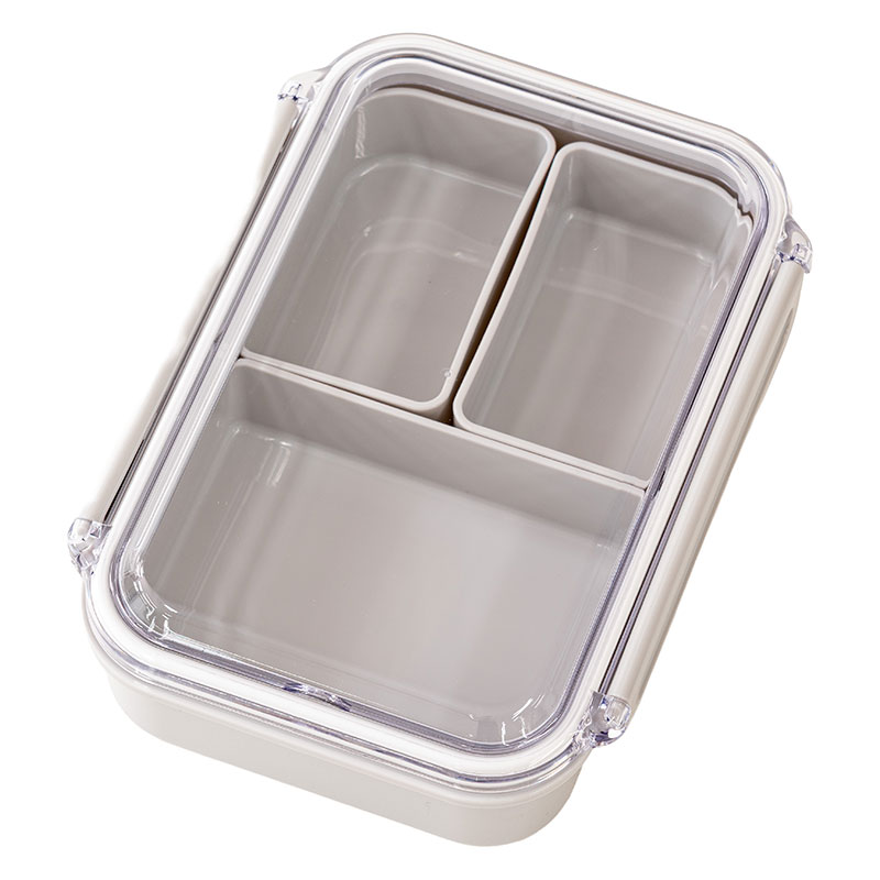 ホームレーベル 中子付ランチボックス 650ml グレー