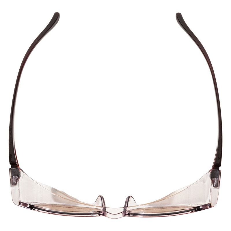 花粉対策メガネ アイセーバー ボストン型 ブラウン 巾着&くもり止めメガネ拭き付き