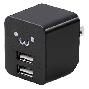 AC充電器 USB2ポート ブラックフェイス MPA-ACUX02BF