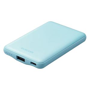モバイルバッテリー 5000mAh 12W【iPhone Android 各種対応】 ブルー