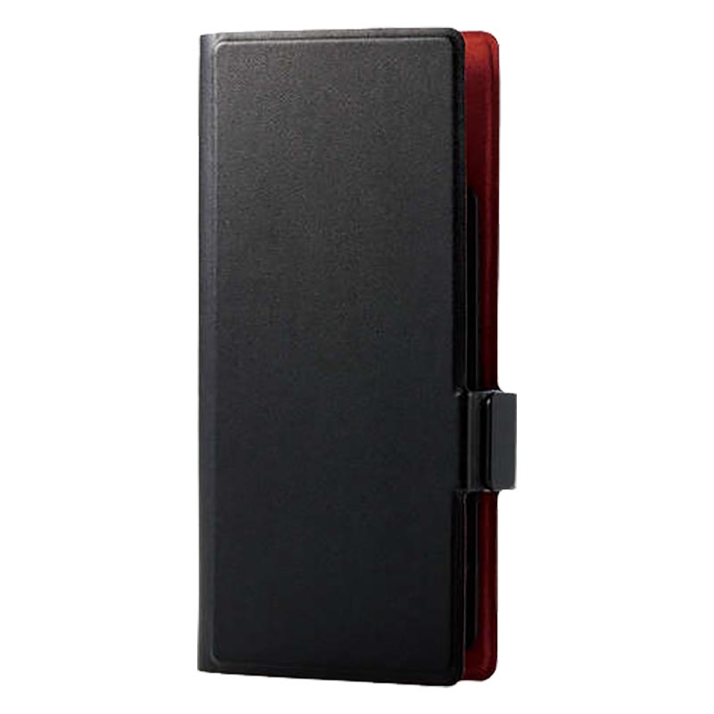 スマートフォン用マルチカバー 薄型 磁石付 Sサイズ ブラック P-04PLFUSBK