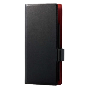 スマートフォン用マルチカバー 薄型 磁石付 Sサイズ ブラック P-04PLFUSBK