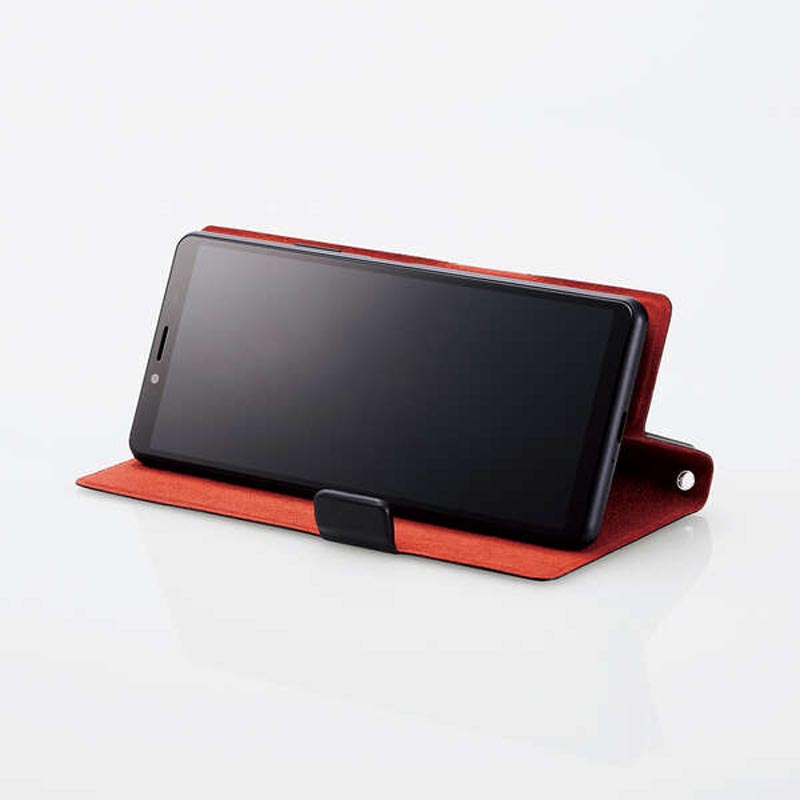 スマートフォン用マルチカバー 薄型 磁石付 Sサイズ ブラック P-04PLFUSBK