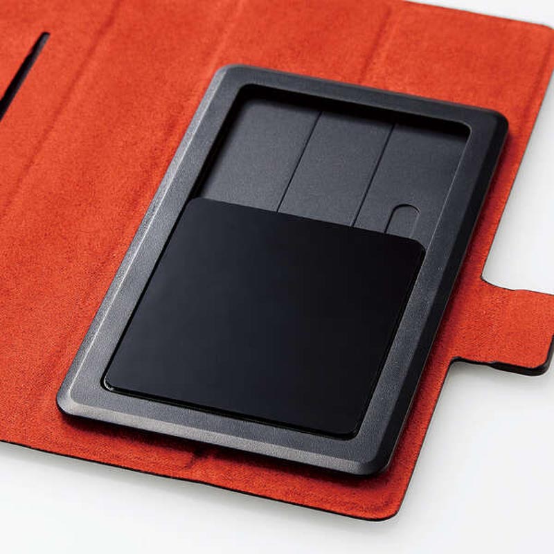 スマートフォン用マルチカバー 薄型 磁石付 Sサイズ ブラック P-04PLFUSBK
