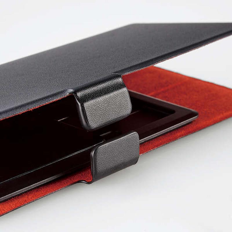 スマートフォン用マルチカバー 薄型 磁石付 Sサイズ ブラック P-04PLFUSBK