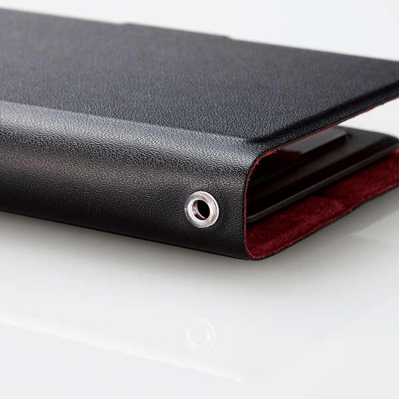 スマートフォン用マルチカバー 薄型 磁石付 Sサイズ ブラック P-04PLFUSBK