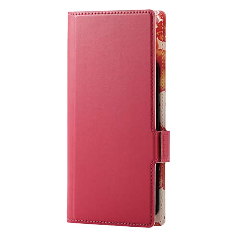 スマートフォン用マルチカバー 薄型 磁石付 Sサイズ ディープピンク P-04PLFUSJPND