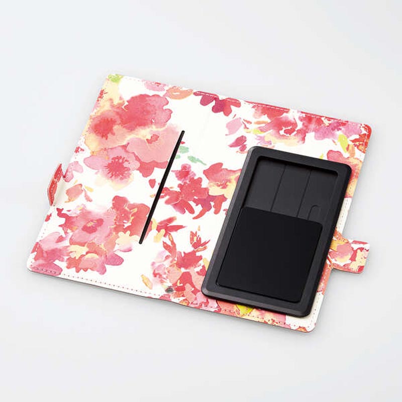 スマートフォン用マルチカバー 薄型 磁石付 Sサイズ ディープピンク P-04PLFUSJPND