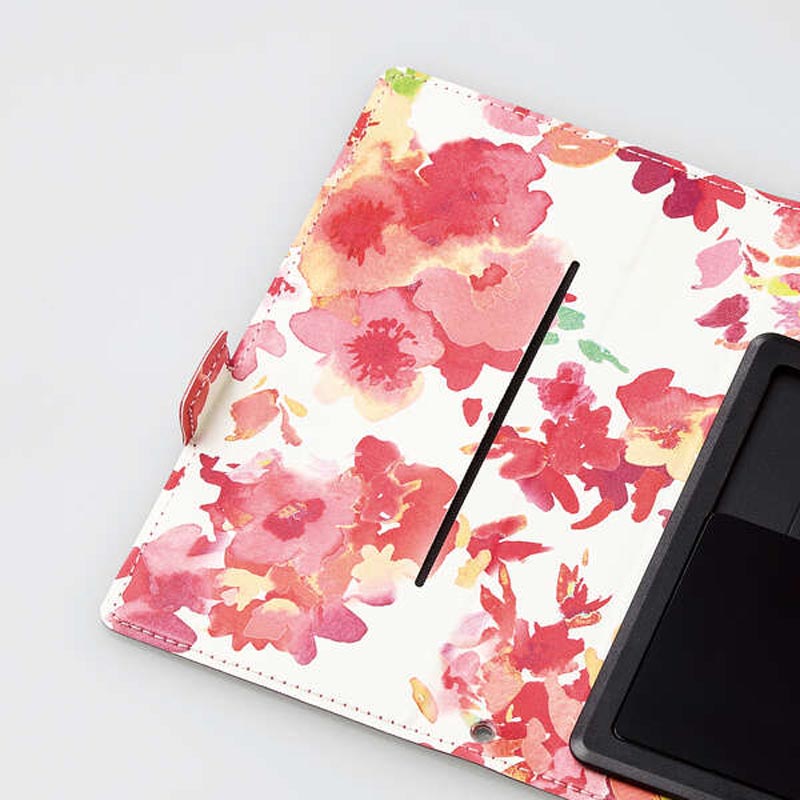 スマートフォン用マルチカバー 薄型 磁石付 Sサイズ ディープピンク P-04PLFUSJPND