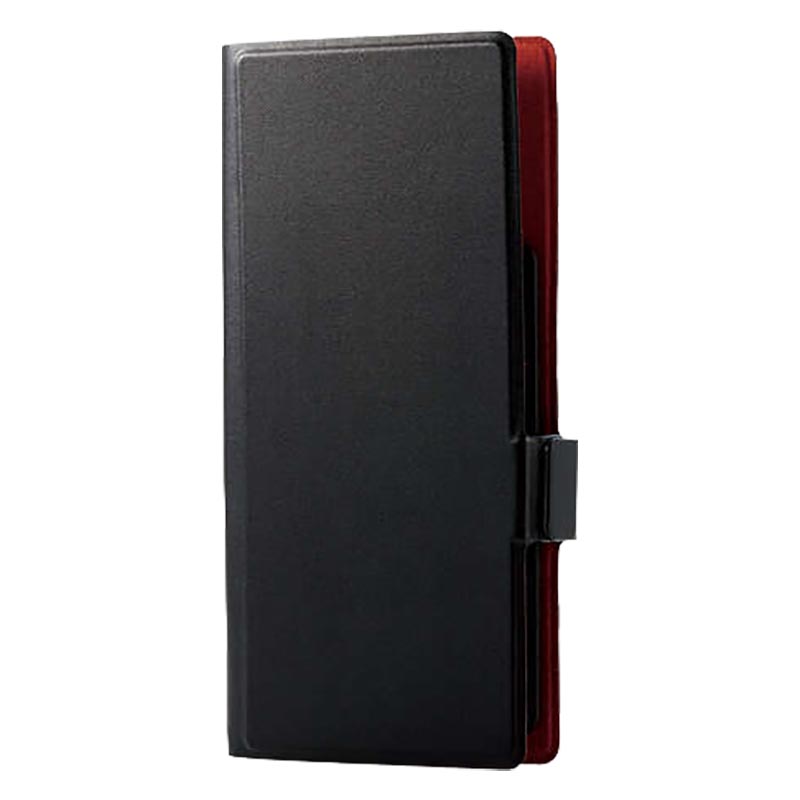 スマートフォン用マルチカバー 薄型 磁石付 Lサイズ ブラック P-05PLFUSBK