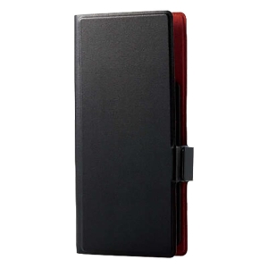 スマートフォン用マルチカバー 薄型 磁石付 Lサイズ ブラック P-05PLFUSBK