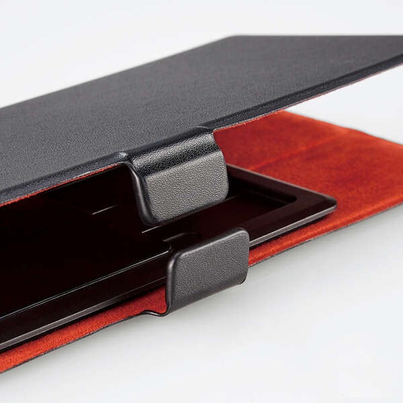 スマートフォン用マルチカバー 薄型 磁石付 Lサイズ ブラック P-05PLFUSBK