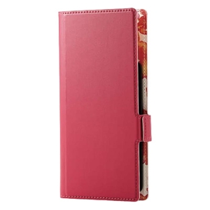 スマートフォン用マルチカバー 薄型 磁石付 Lサイズ ディープピンク P-05PLFUSJPND