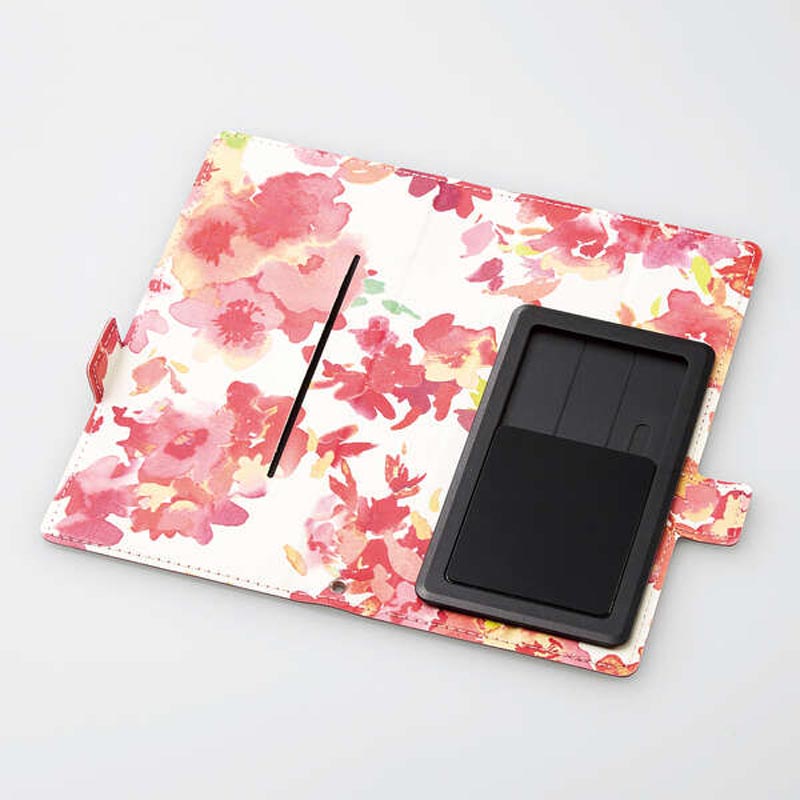 スマートフォン用マルチカバー 薄型 磁石付 Lサイズ ディープピンク P-05PLFUSJPND