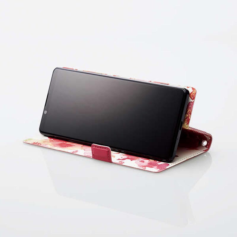 スマートフォン用マルチカバー 薄型 磁石付 Lサイズ ディープピンク P-05PLFUSJPND