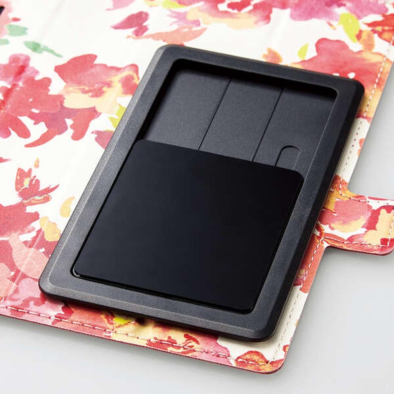 スマートフォン用マルチカバー 薄型 磁石付 Lサイズ ディープピンク P-05PLFUSJPND