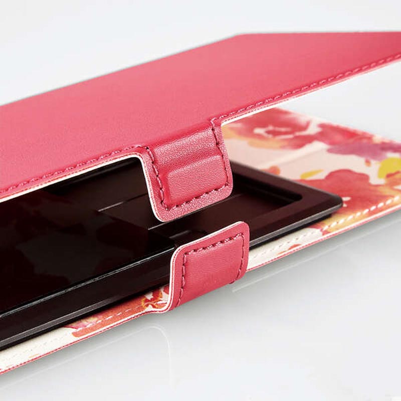 スマートフォン用マルチカバー 薄型 磁石付 Lサイズ ディープピンク P-05PLFUSJPND