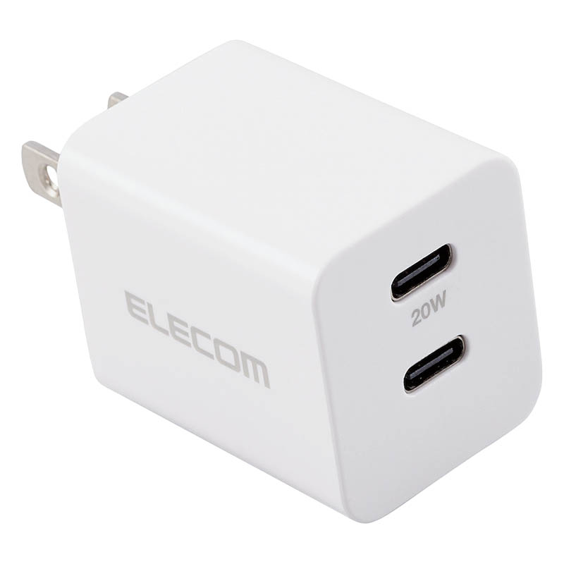 【お取り寄せ商品】USB Power Delivery 20WAC充電器(C×2) ホワイト