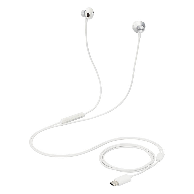 デジタル式 USB イヤホン Type-C セミオープン 14.2mm シルバー