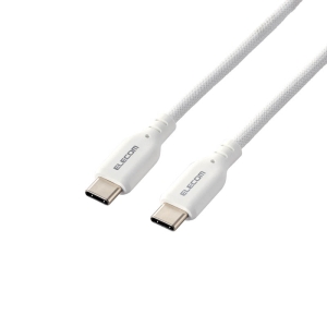 USB Type-C to USB Type-Cケーブル USB Power Delivery対応 シリコンメッシュタイプ 2.0m ホワイト