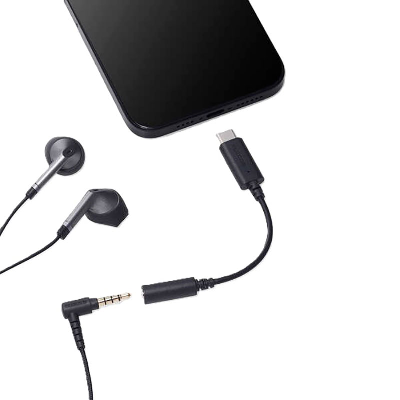 イヤホン・ヘッドホン用 USB Type-C Φ3.5mm 変換ケーブル MPA-C35DBK2