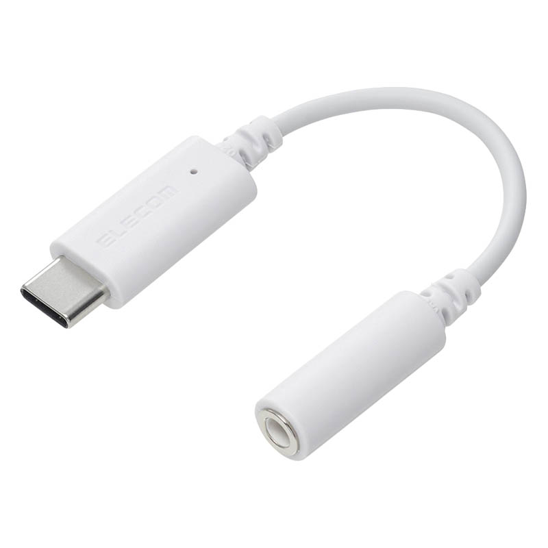 音声変換ケーブル USB Type-C to 3.5mm ステレオミニ端子 DAC搭載 ホワイト