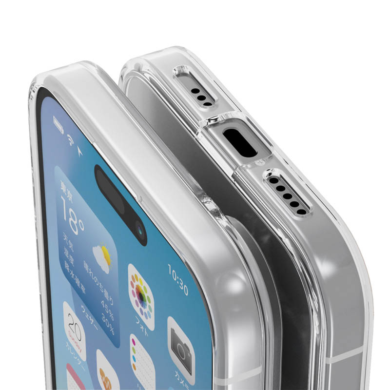 【お取り寄せ商品】iPhone 16 ハイブリッドケース ガラス クリア
