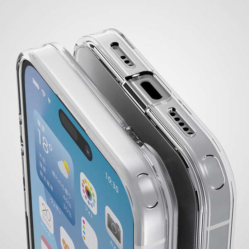 iPhone16 ハイブリッドケース MAGKEEP ホワイト PM-A24AMAG02WH