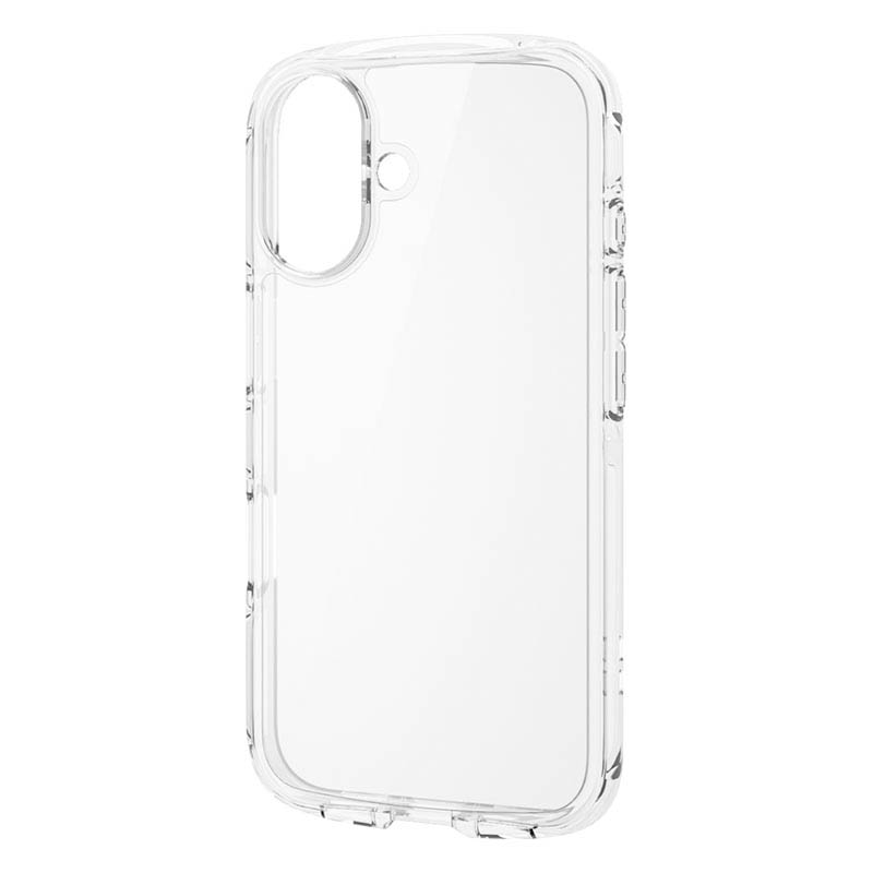 【お取り寄せ商品】iPhone 16 TOUGH SLIM LITE ハイブリッドケース オールクリア ストラップシート付属 クリア