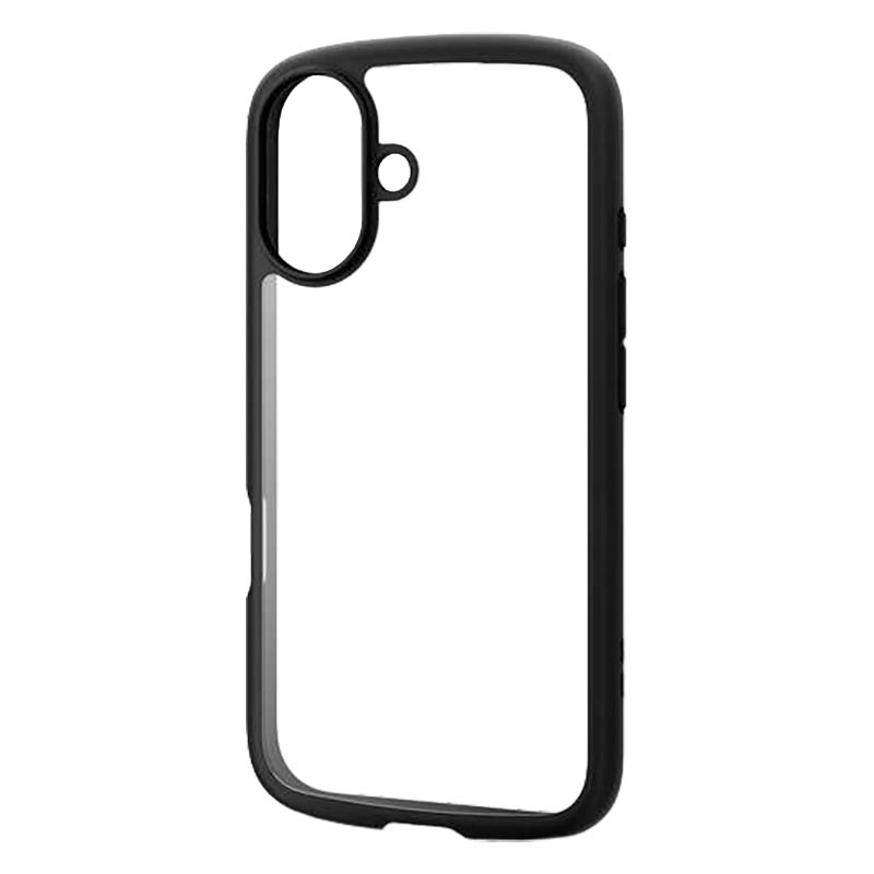 iPhone16 TOUGH SLIM LITE ハイブリッドケース フレームカラー ブラック PM-A24ATSLFCBK
