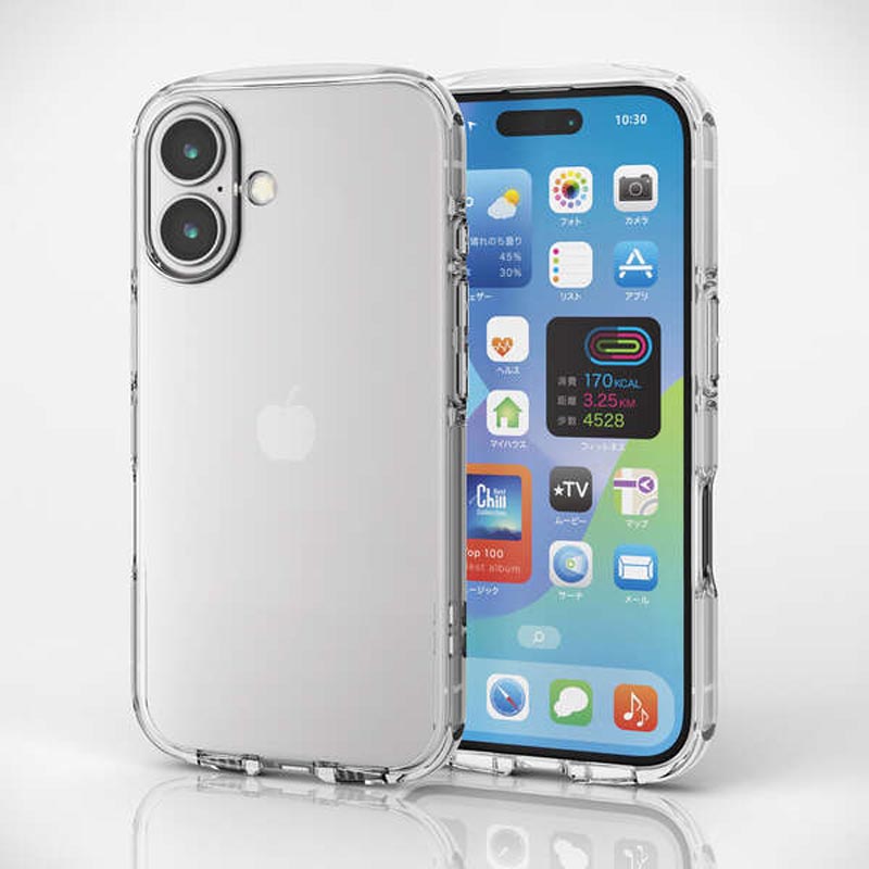 iPhone16 TOUGH SLIM LITE タフソフト オールクリア PM-A24ATSLUCCR
