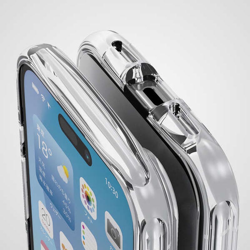 iPhone16 TOUGH SLIM LITE タフソフト オールクリア PM-A24ATSLUCCR