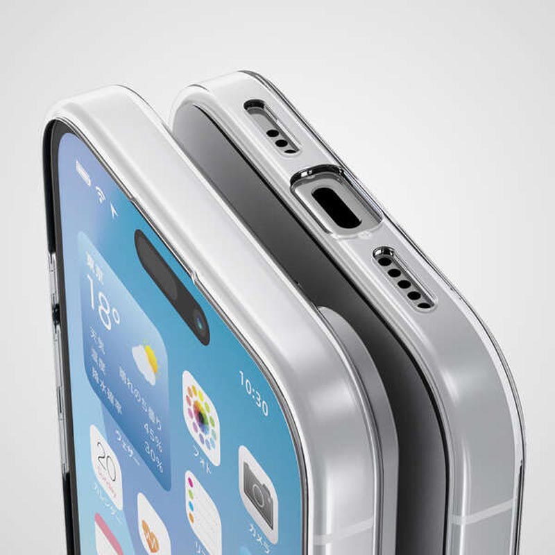 iPhone16 ソフトケース クリア PM-A24AUCTCR