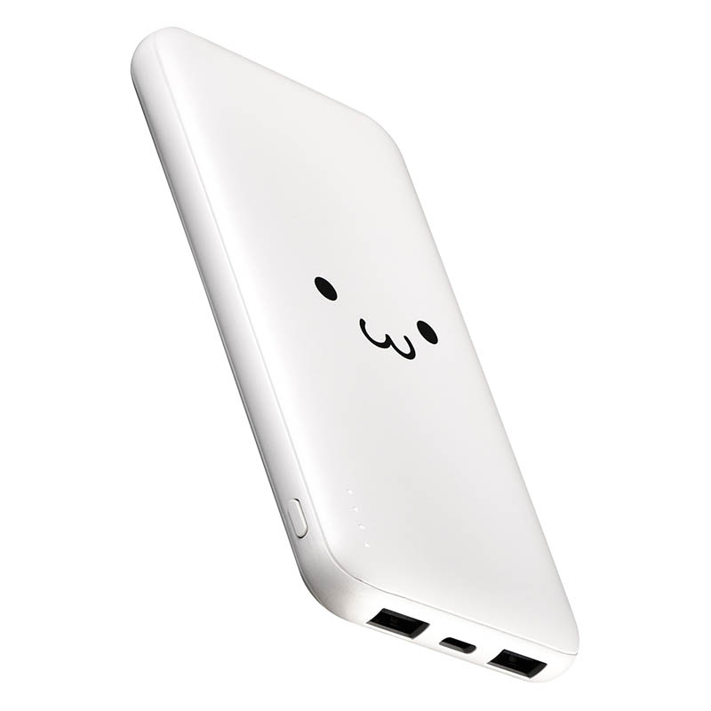 モバイルバッテリー リチウムイオン電池 10000mAh USB-C×1 USB-A×2 microB×1 しろちゃん