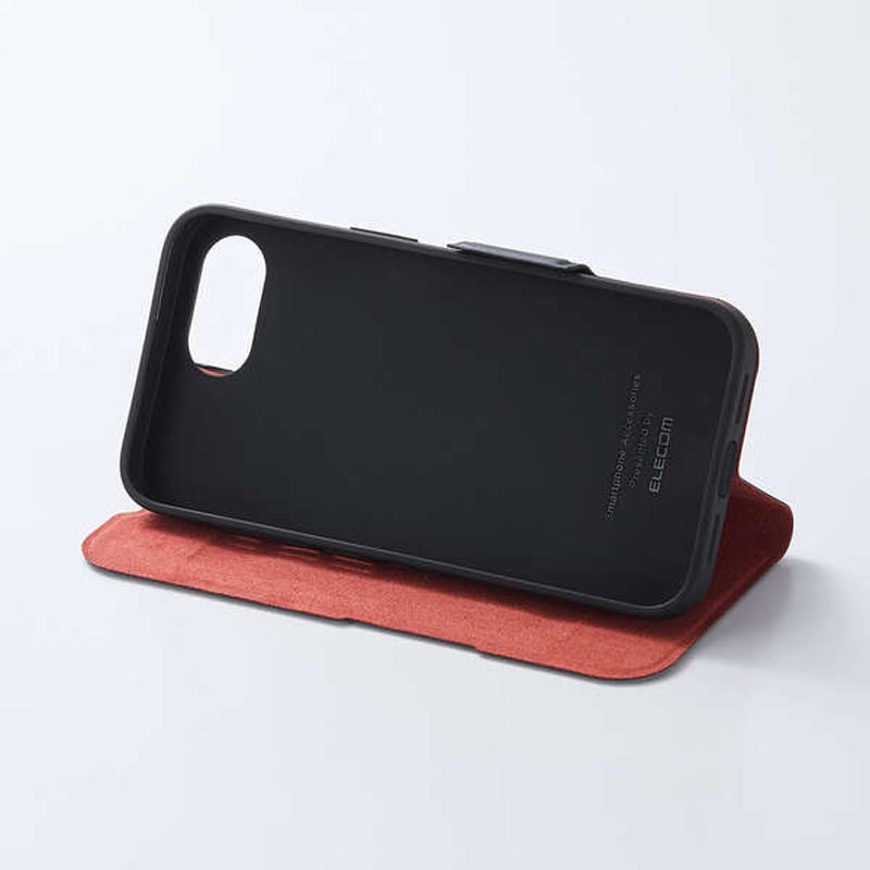 iPhone 17e・16e ソフトレザーケース 薄型 磁石付 ブラック PM-A25SPLFUBK