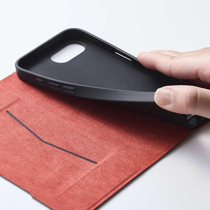 iPhone 17e・16e ソフトレザーケース 薄型 磁石付 ブラック PM-A25SPLFUBK