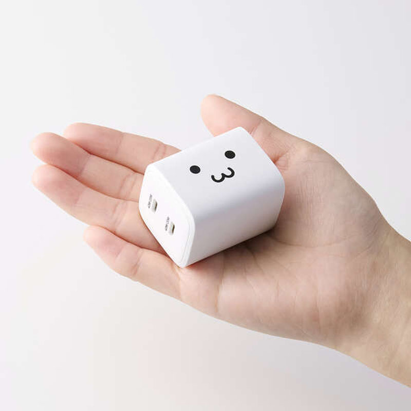 【お取り寄せ商品】USB Power Delivery 40W AC充電器(C×2) しろちゃん