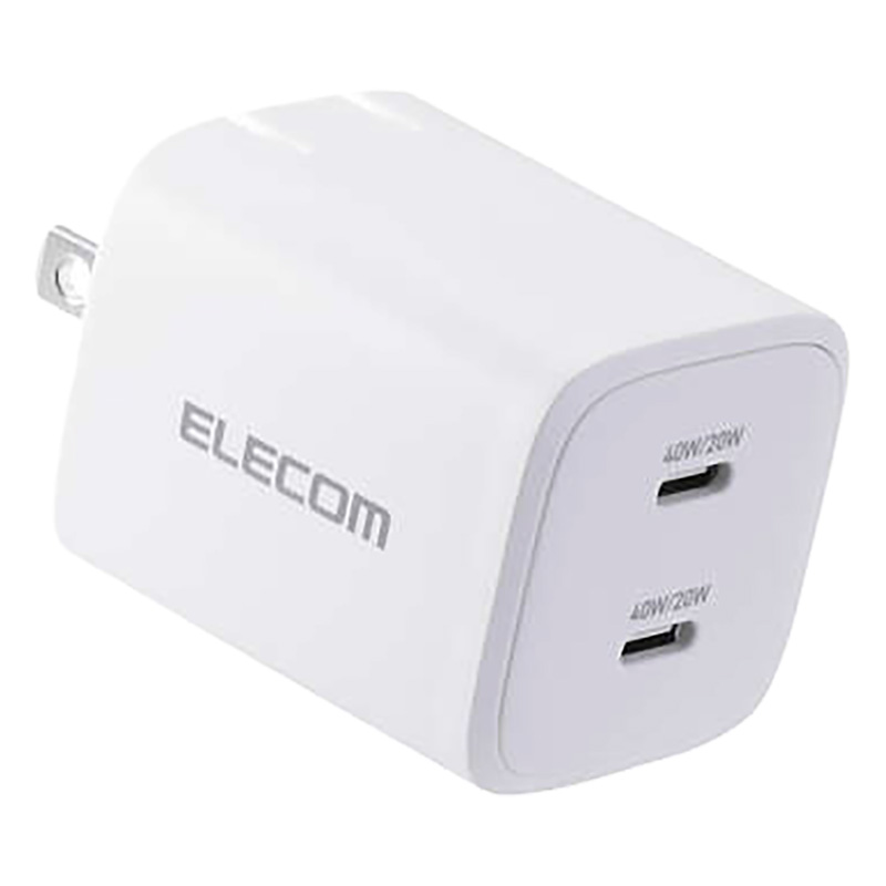 【お取り寄せ商品】USB Power Delivery 40W AC充電器(C×2) ホワイト