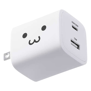 USB Power Delivery 45W AC充電器(C×1+A×1) しろちゃん