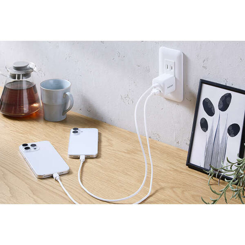 【お取り寄せ商品】USB Power Delivery 45W AC充電器(C×1+A×1) ホワイト