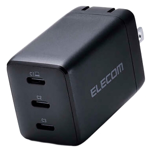 【お取り寄せ商品】USB Power Delivery 67W AC充電器(C×3) ブラック