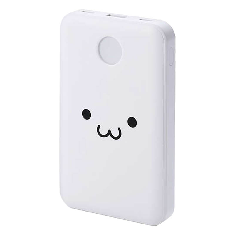 モバイルバッテリー リチウムイオン電池 残量表示 10000mAh USB-C×2 USB-A×1 しろちゃん