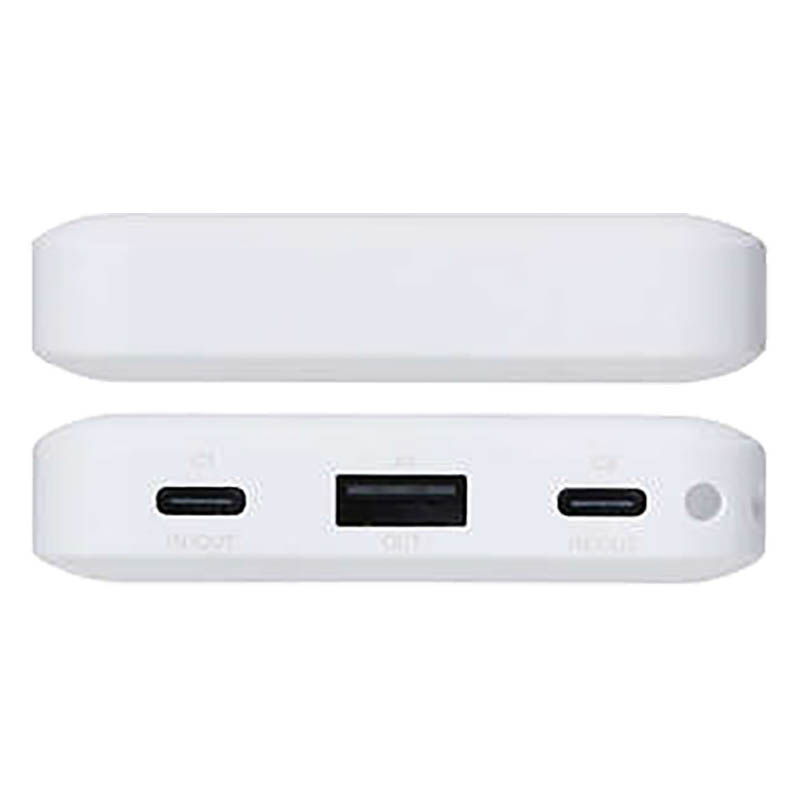 モバイルバッテリー リチウムイオン電池 残量表示 10000mAh USB-C×2 USB-A×1 しろちゃん