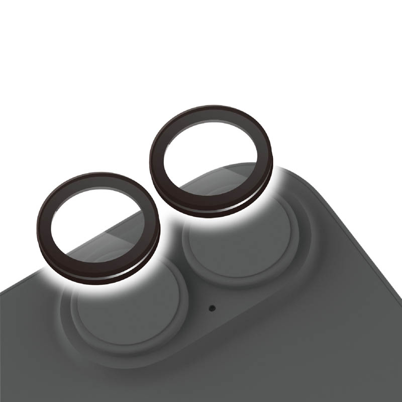 【お取り寄せ商品】カメラレンズ ガラスフィルム iPhone 17|iPhone 16|iPhone 16 Plus ブラック