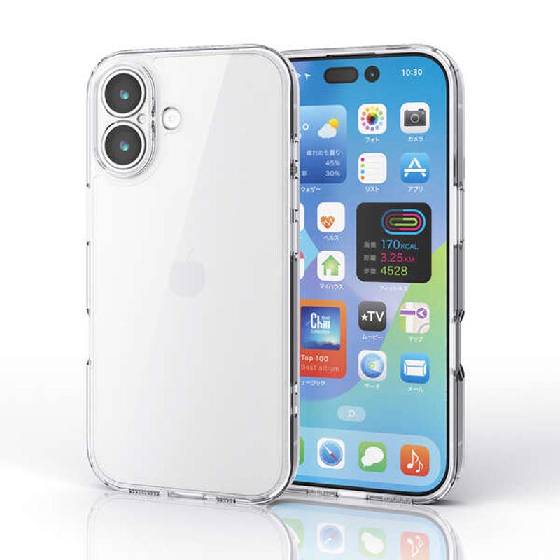 iPhone17 ハイブリッドケース 極限 メタルステッカー付 PM-A25AHVCKKCR