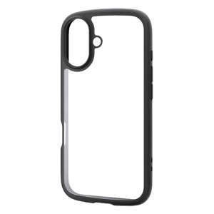 iPhone17 TOUGH SLIM LITE ケース フレームカラー メタルステッカー付 ブラック PM-A25ATSLFCBK