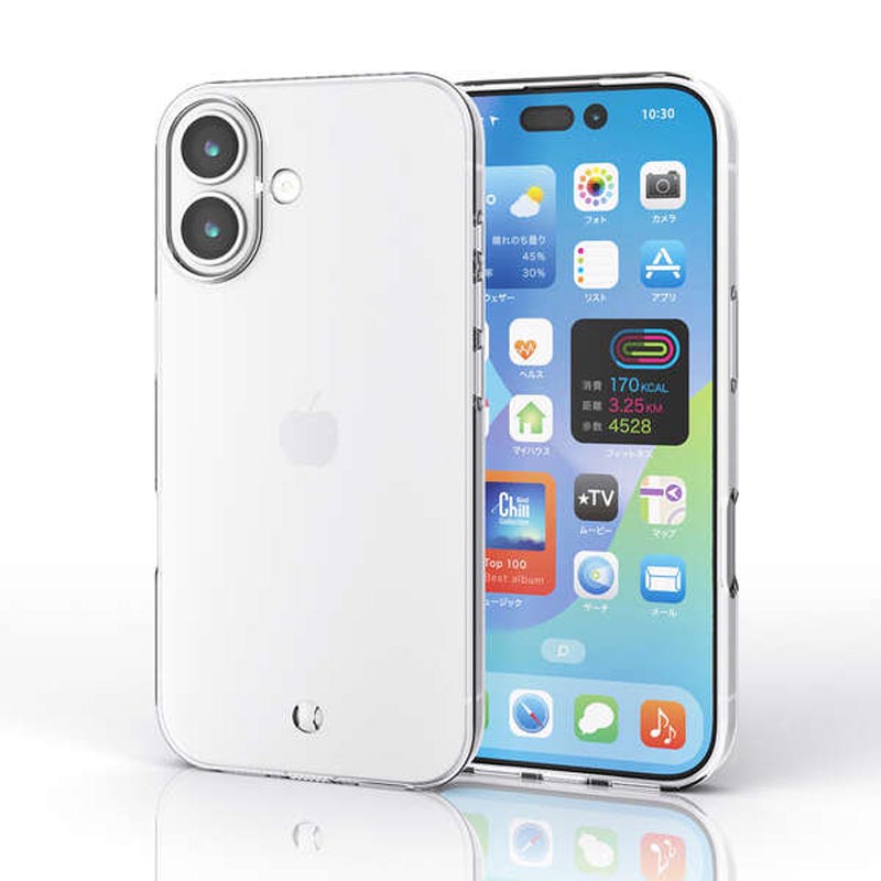 iPhone 17 ソフトケース メタルステッカー付 PM-A25AUCTCR